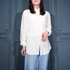 USA VINTAGE Ralph Lauren HORSE EMBROIDERY DESIGN LINEN SHIRT/アメリカ古着ラルフローレンホース刺繍デザインリネンシャツ