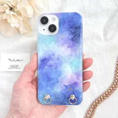 夜明け前の星空　ニュアンスiPhoneケース　スマホケース　Android　全機種対応　スマホストラップ　ハードケース　アルコールインクアート　ハンドメイド　iPhone17  iPhone17Pro  iPhone17Air  iPhone17ProMax