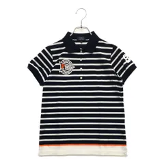 中古 レディース パーリーゲイツ PEARLY GATES 半袖ポロシャツ 0(S) 紺×白 ネイビー×ホワイト ボーダー