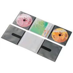 【迅速発送】エレコム ディスクケース 省スペース CD DVD 2枚収納 10枚パック ブラック CCD-DP2C10BK