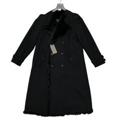 定価207,900円 COMME des GARÇONS HOMME PLUS フェイクファーコート トレンチコート コート PL-C005 BLACK L コムデギャルソンオムプリュス 黒 ブラック LARGE エル GARCONS