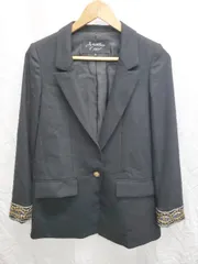 ◇ Θ Another Edition UNITED ARROWS ウール　ビーズ 長袖 テーラード　ジャケット サイズS ブラック レディース P  【1409250016646】