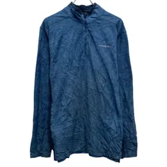 Columbia フリースジャケット コロンビア L ブルー ハーフジップ キャンプ アウトドア 古着卸 アメリカ仕入 a702-6713
