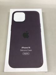 新品 apple シリコーンケース (iPhone 14用) - エルダーベリー Apple MagSafe対応  apple 純正正規品  MPT03FE/A