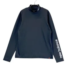 サイズ：2 NEW BALANCE GOLF ニューバランス  ハイネック 長袖Tシャツ ボーダー柄 ブラック系 [240101346136] ゴルフウェア レディース ストスト サイズ：2 NEW BALANCE GOLF ニューバランス ハイネック 長袖T