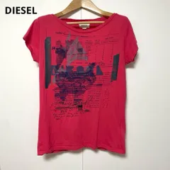 DIESEL ディーゼル ピンク グラフィックTシャツ S