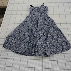 ◇ Θ Shang Pin 総柄 刺繍 膝下丈 キャミソールワンピース サイズM ネイビー系 マルチ レディース E  【1509180010452】のサムネイル