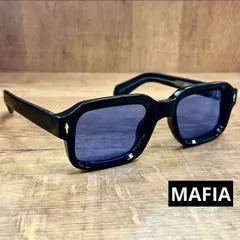 スクエア 太縁サングラス ブルーレンズ UVカット アイウェア メガネ 伊達眼鏡 ブラックフレーム ヴィンテージ クラシック レトロ ストリートファッション トレンド