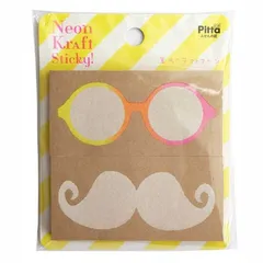 【 新品 未開封 】 クラスタージャパン 蛍光クラフトふせん メガネ・ヒゲ CNKS09 未使用 送料無料