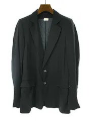 希少品 08SS ANN DEMEULEMEESTER 黒 テーラードジャケットその他部分綿100%