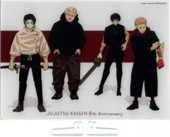 【中古】アクリルスタンド・アクリルパネル 集合 箔入りアクリルアート -連載6周年突破記念Ver.- 「呪術廻戦」 完全受注生産限定