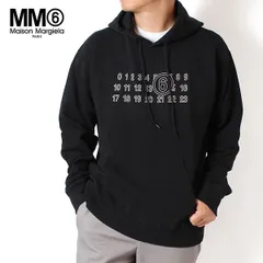 25AWモデル エムエムシックス MM6 Maison Margiela ユニセックス ナンバリング プルオーバーパーカー【ブラック】 SH0GU0035 M25025 900/【2025-26AW】m-tops