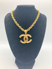 【ITAK4LJKLV3G】CHANEL シャネル ヴィンテージ クラシック ココマーク ゴールドチェーン ネックレス 66.1g