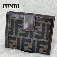 美品】FENDI ズッカ 二つ折り財布 札入れ FFロキャンバス×レザー