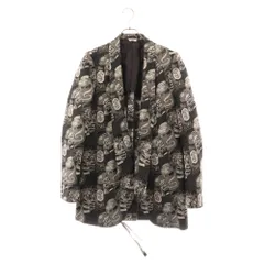 COMME des GARCONS HOMME PLUS (コムデギャルソンオムプリュス) 19AW コミック柄 コットン混 ジャガード ガウンジャケット ブラック/シルバー PD-J061のサムネイル