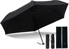 THE CLASSIC TOKYO 現役皮膚科医監修国内機関UVカット率100%認証 超軽量145g 日傘 折りたたみ傘 晴雨兼用 メンズ レディース 男女兼用( クラシックブラック,  ワンサイズ)