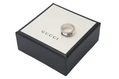 GUCCI グッチ リング ブランテッド BRANTED カットアウトG 指輪 7g 9号 シルバー925 中古 4c073241