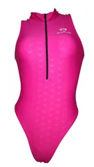 SWIMHXBY 競泳水着 レディース ピンク フロントジップ S-7XL