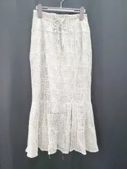 ◇ ⊂ LIP SERVICE リップ サービス レースアップ ロング マーメイド スカート サイズＭ ベージュ系 レディース E  【1508060000989】