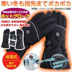 ホットグローブ 電熱グローブ ヒーターグローブ 温熱手袋 裏フリース バッテリー給電式 電池タイプ 3段階温度調節 高保温 暖か 撥水 洗濯可能 youhui02