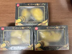 新鮮ドリアン 1箱　3-4個 4-1865-05 ヒンジ開閉フリーザーボックス（9×9） 紫 5個入 R2781