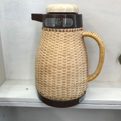 昭和レトロ　象印　ラタン　魔法瓶　籐ポット　箱有り