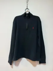 ポロラルフローレン ブラック ハーフジップアップ スウェット S