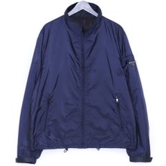 PRADA ナイロンジャケット フード付き ネイビー リバーシブル サイズ46