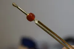 KZ4-99 一点物 天然 瑪瑙 メノウ 簪 昭和風 二本軸 定番タイプ かんざし