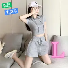 韓国 スウェット セットアップ レディース 上下セット ジャージ グレー