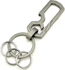 TAKES キーホルダー チタン製 カラビナ キーリング おしゃれ キーチェーン 金具 メンズ 頑丈 軽量 接続リング付き 栓抜き 3リング(栓抜き 3リング)