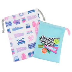 【メール便】バックトゥザフューチャー 巾着袋 巾着2点セット ミント Green Flash 小物入れ 映画キャラクター グッズ 