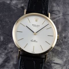 ROLEX チェリーニ 4112 YG シルバーフェイス ロレックス アンティーク CELLINI ヴィンテージ メンズ 18KYG イエローゴールド1975年