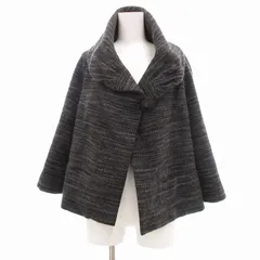 アンタイトル UNTITLED ポンチョ風コート ジャケット アルパカ混 ショート丈 九分袖 M グレー /UO ■GY09のサムネイル