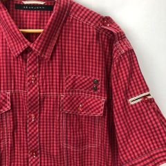 SEAN JOHN アシンメトリー　チェックシャツ　TAILORED FIT サイズXXL　06082404　11