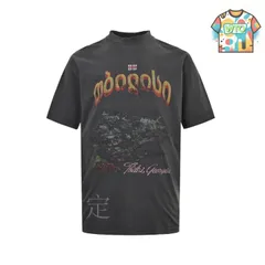 【今日WTO】Balenciaga バレンシアガ 夜景模様褪色字母プリント丸首半袖 T シャツ-TS63