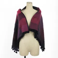 マッキントッシュフィロソフィー MACKINTOSH PHILOSOPHY マフラー ストール チェック フリンジ パープル ネイビー ピンクのサムネイル