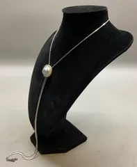 SN460 新品 マベパール 半径真珠 ネックレス ループタイ PAT刻印重さ 12.7g