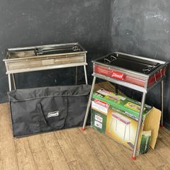 ステンレスグリル 2点セット 【中古】Coleman コールマン クールスパイダー レッド 170-9367 キャンプ アウトドア  / 513507
