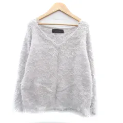 ジュエルチェンジズ Jewel Changes アローズ シャギーニット セーター Vネック 長袖 無地 グレー /HO27のサムネイル