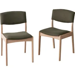 【数量限定】幅45 北欧風 奥行51.5 セット【2脚セット】シンプル チェア 高さ71.5 椅子 座面高43 食卓 ダイニングチェア MI-8612NA-OLG2台組 萩原