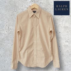 RALPH LAUREN ラルフローレン　Slim FIT ストライプシャツ　ベージュ　サイズ2