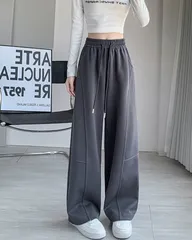 大人気 ワイドパンツ ブラック S スウェット カジュアル 超美品