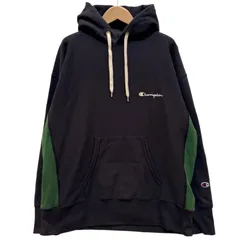 チャンピオン リバースウィーブ Lサイズ Champion REVERSE WEAVE パーカー フーディ スウェット ネイビー グリーン 古着 X147