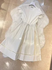 20SS MONCLER モンクレール ABITO TRICOT アビト 異素材切り替え ロゴ レース 半袖 ワンピース S PAWNSHOPRiZ  パウンショップリズ