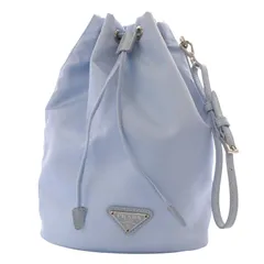プラダ PRADA Re-Nylon ポーチ 巾着 三角トライアングルロゴ ライトブルー 1NS369 /YO6 ■OH