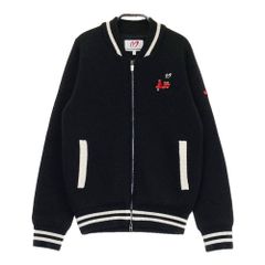 サイズ：1 MASTER BUNNY EDITION マスターバニーエディション  裏地付 ニット ジップジャケット ワッペン ブラック系 [240101265662] ゴルフウェア レディース ストスト