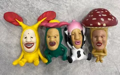 【４個セット】こびとづかん こびと図鑑　こびとずかん　小人図鑑　おすわりマスコット 1 ホトケアカバネ　カクレモモジリ　シボリオオチチ　リトルハナガシラ　スモモノウチ　ベニキノコビト　カプセルトイ　ガチャガチャ　ガチャ　ガシャポン　フィギュア　3576