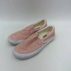 ◇ Θ VANS ヴァンズ スリッポン サイズ24.5 ピンクベージュ レディース メンズ E  【1411280034507】