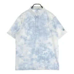 サイズ：KR XL ADIDAS GOLF アディダスゴルフ  半袖ポロシャツ シアサッカー タイダイ柄 ブルー系 [240101288591]# ゴルフウェア メンズ ストスト